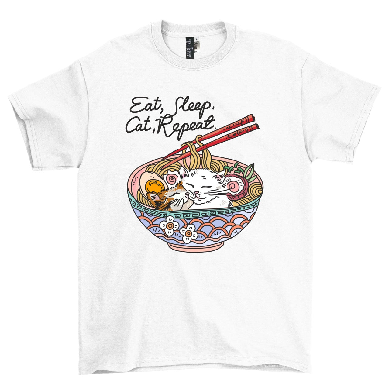 T-shirt white Ramen Cats