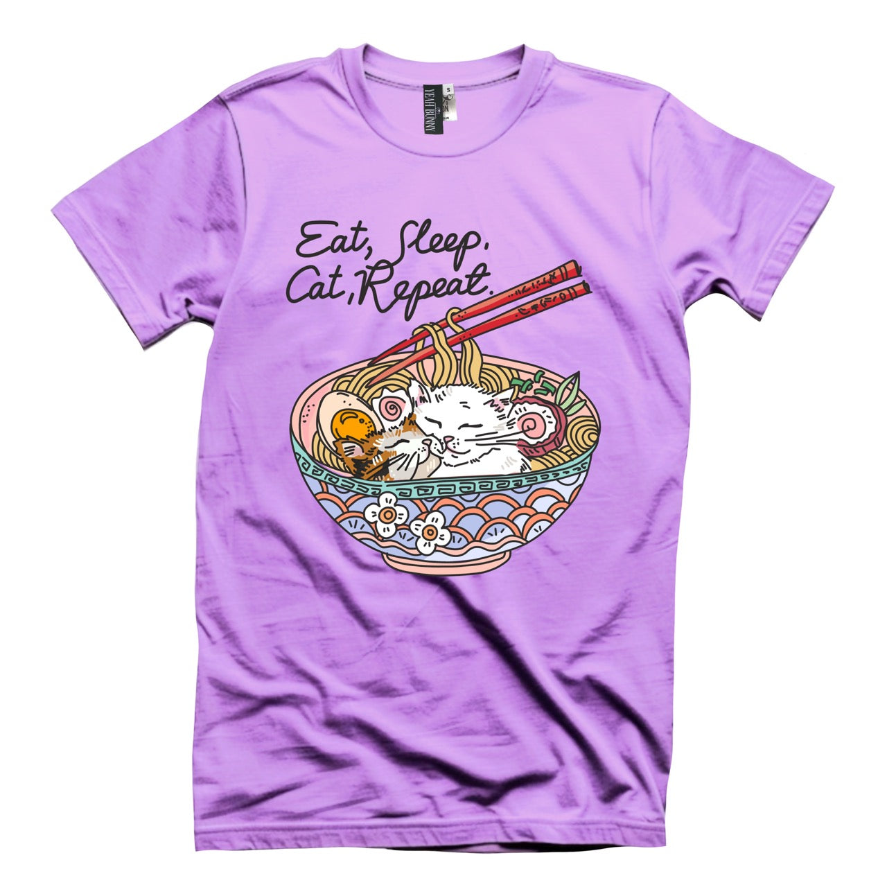 Ramen Cats purple t-shirt