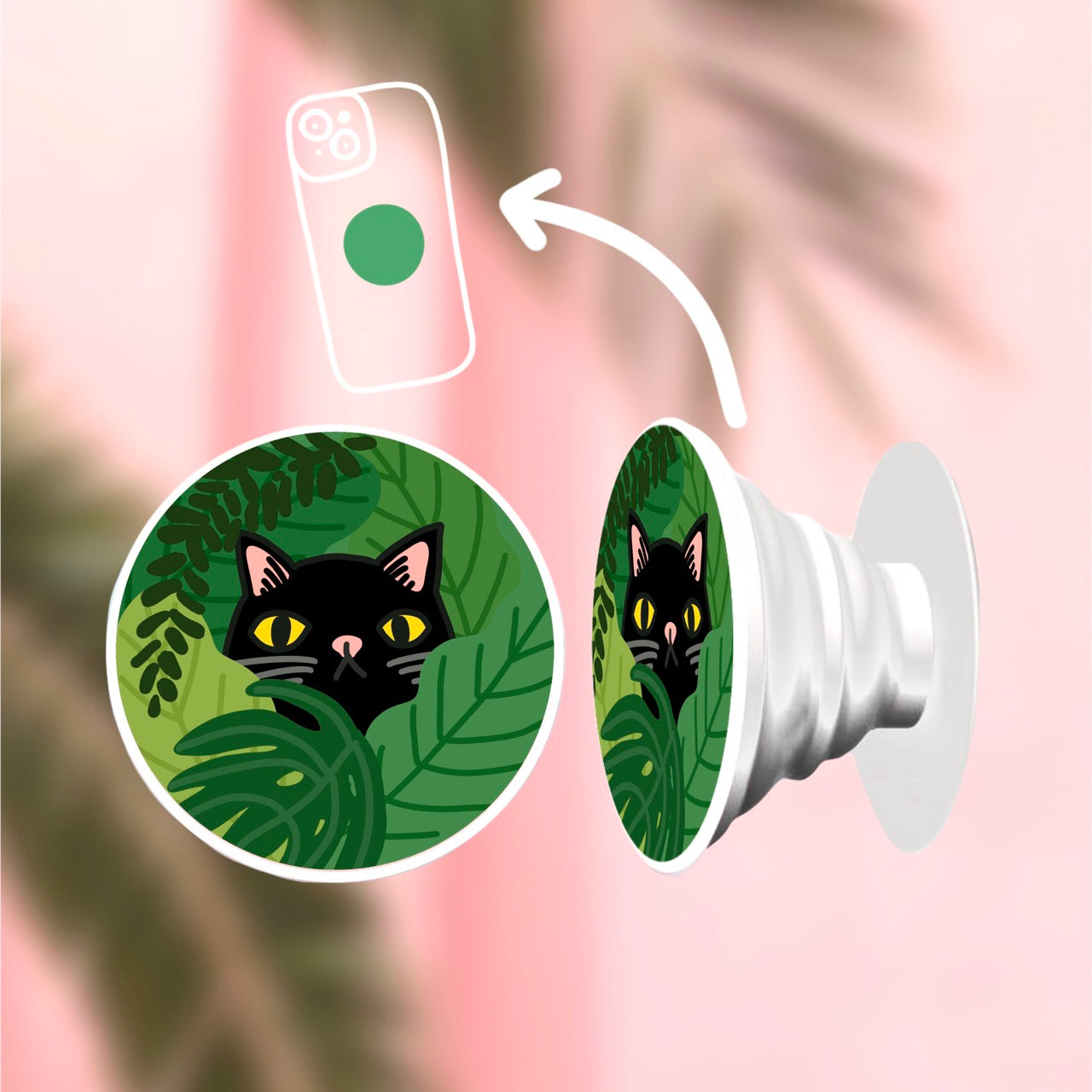 Socket for phone - Kitten in the leaves