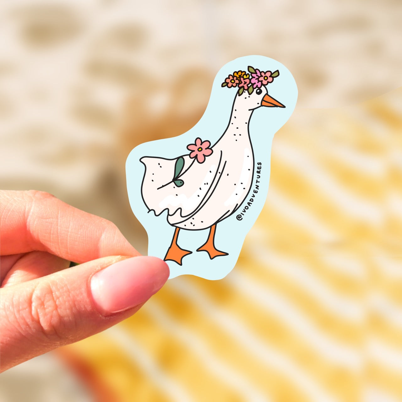 Sticker - Goose in a Wreath