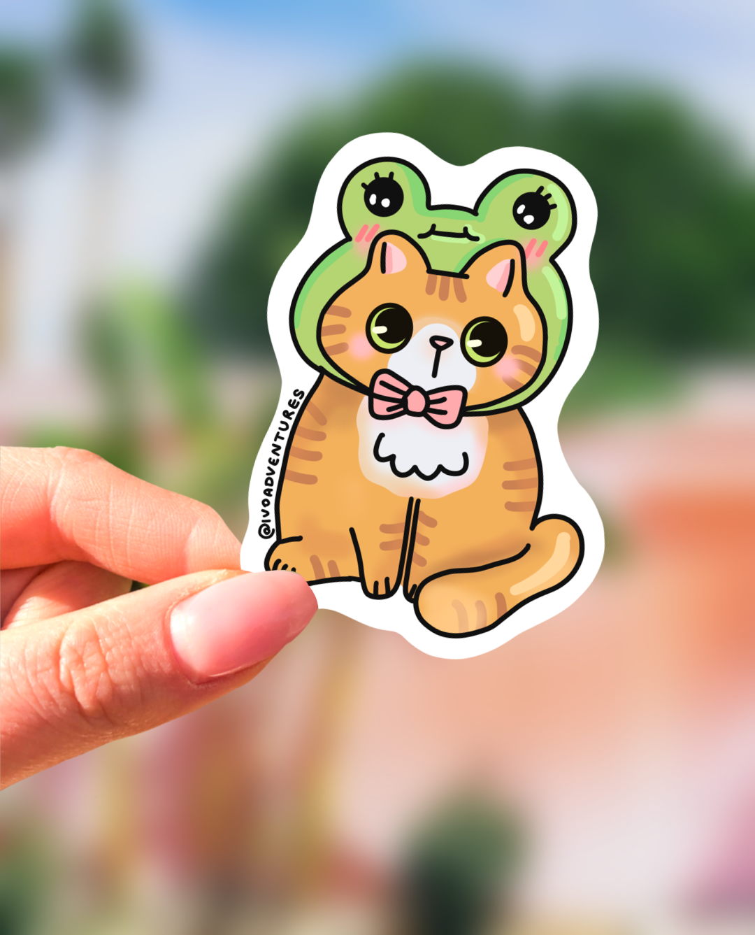 Sticker - Sweet Kitten - Kitten Frog