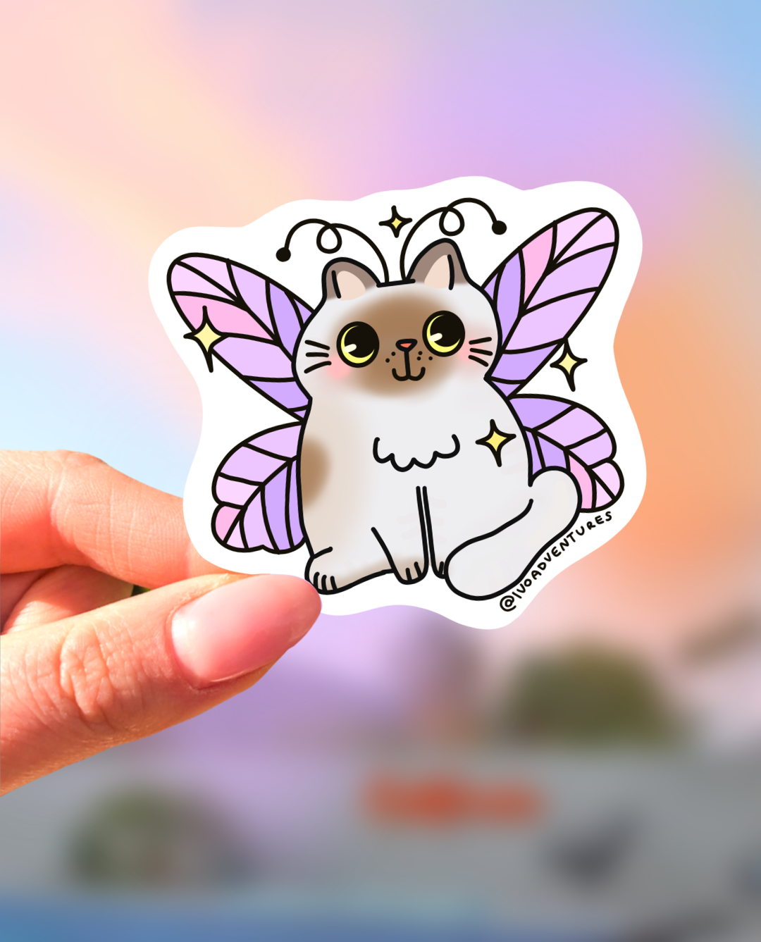 Sticker - Sweet Kitty - Butterfly Kitty