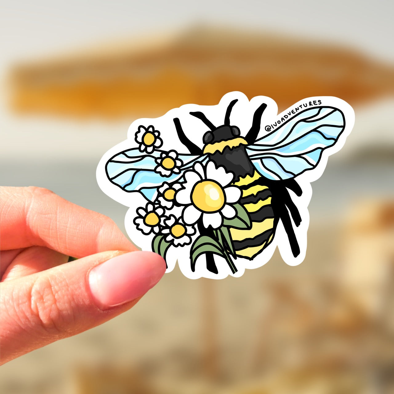 Daisy Bee Sticker
