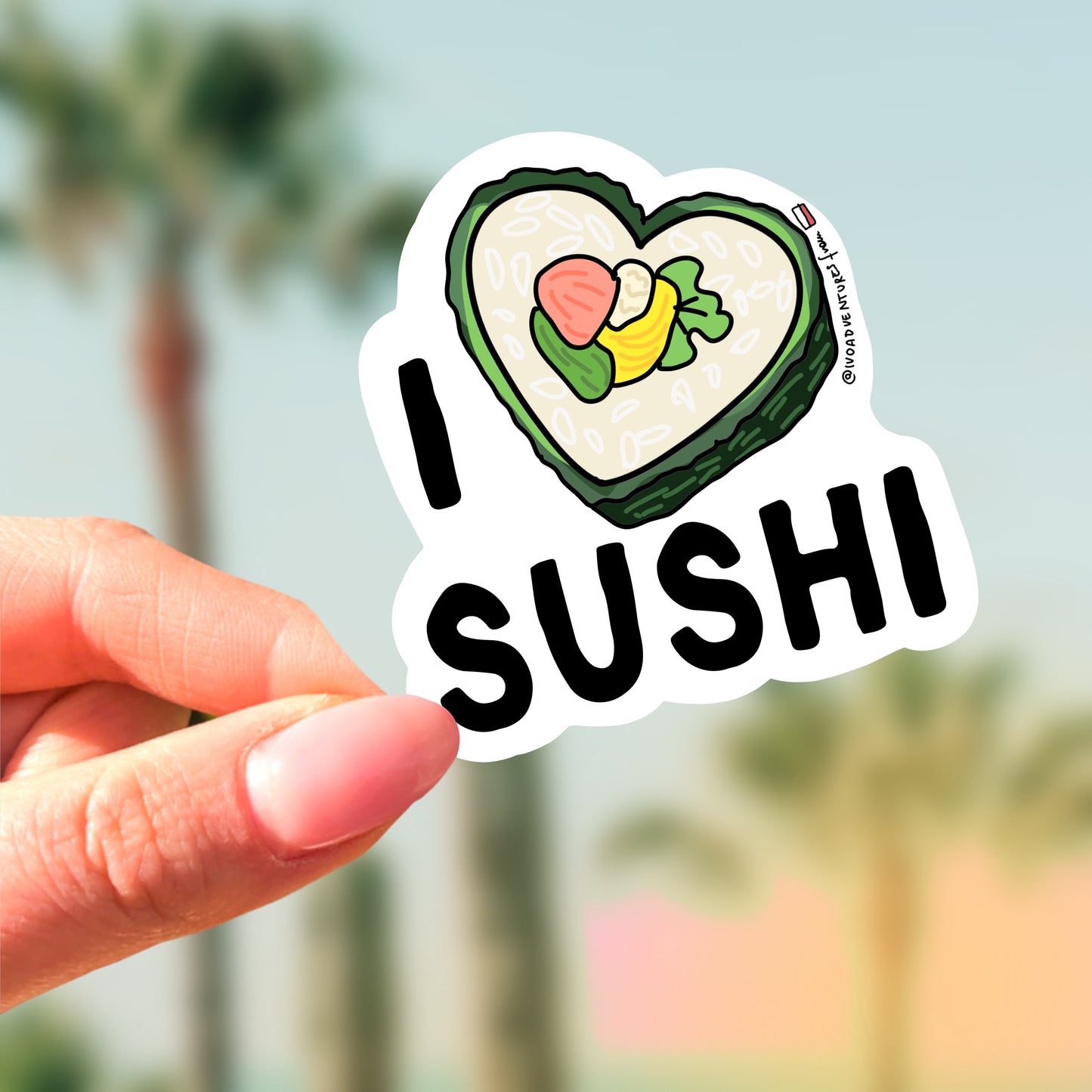 Sticker - I love SUSHI