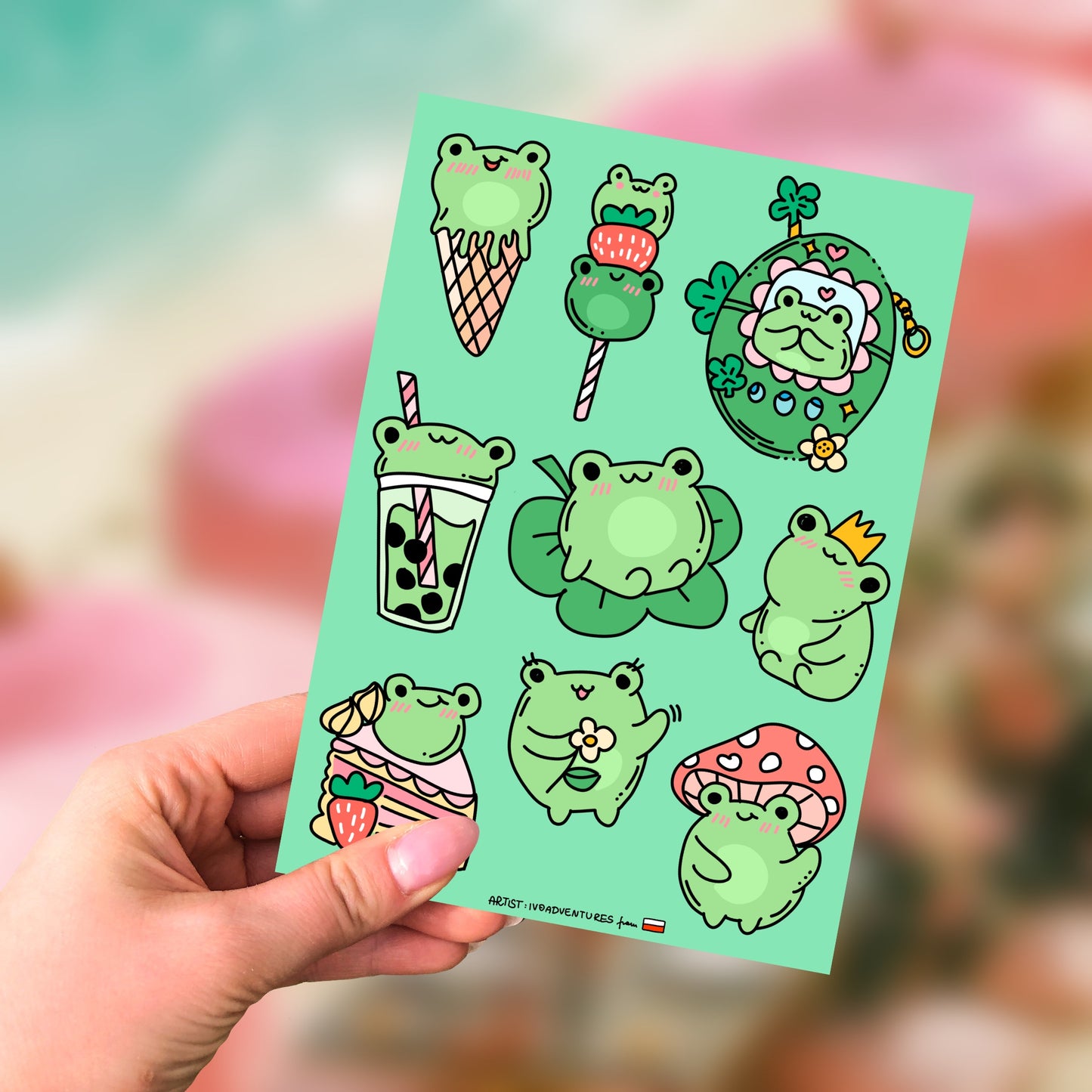 Stickers Sheet Dogs Doggies pink