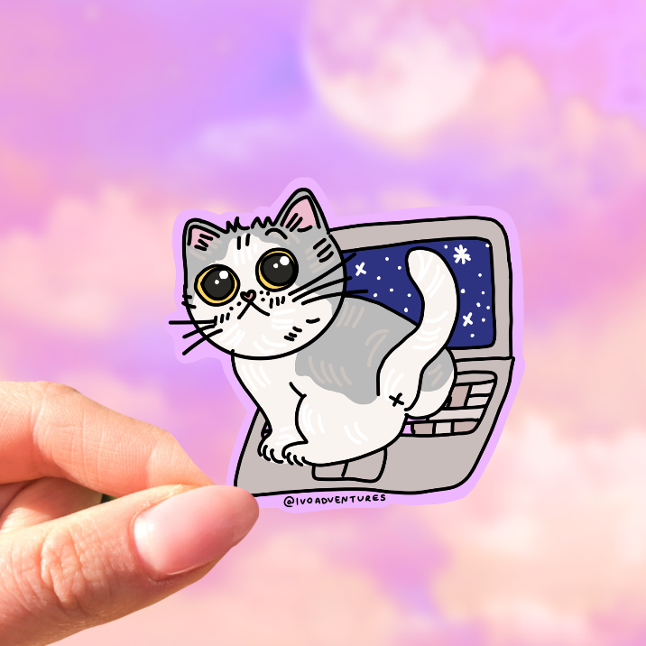 Kitty Laptop Sticker
