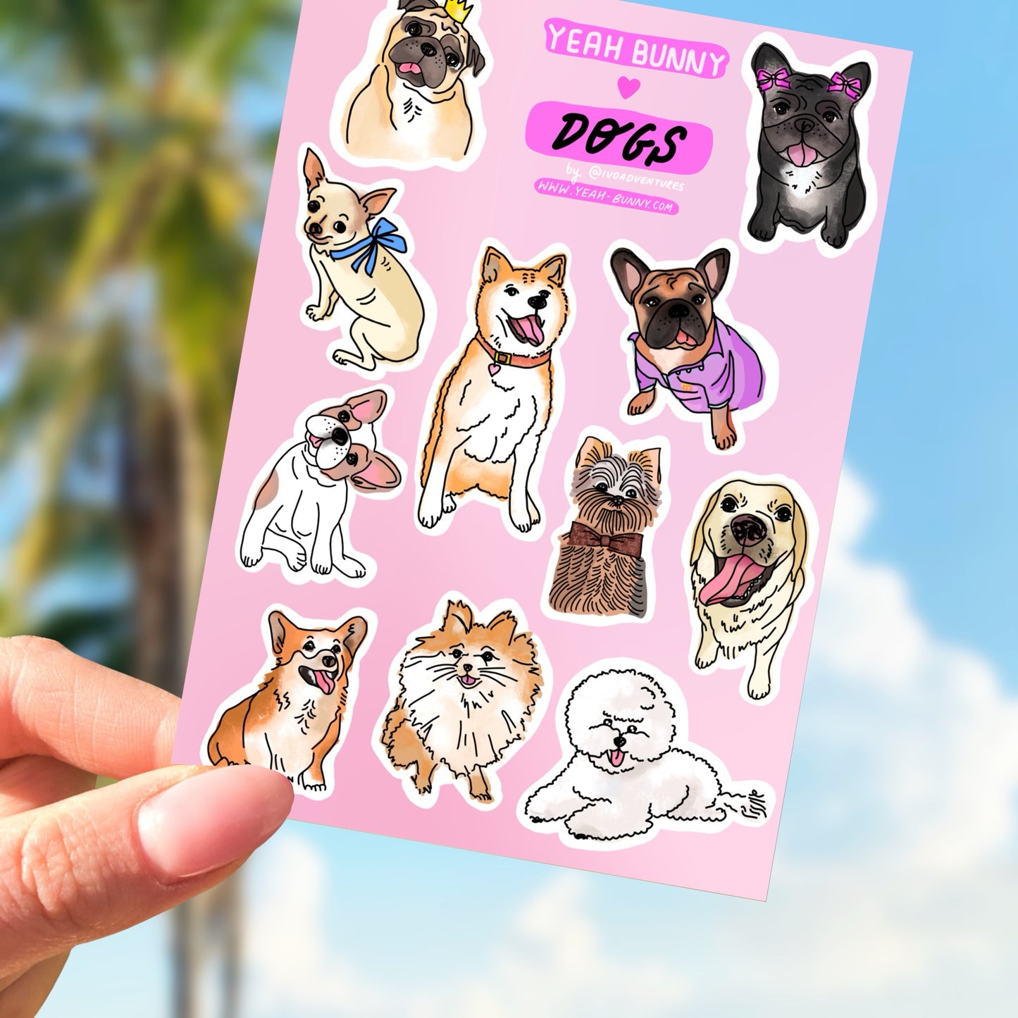 Stickers Sheet Dogs Mix