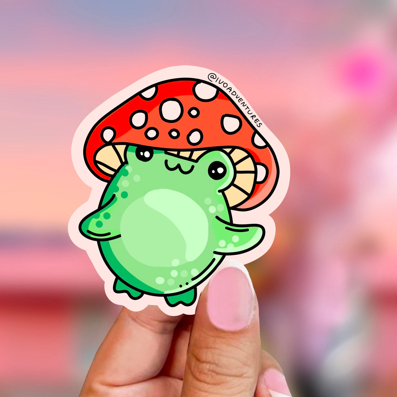 Sticker - Frog Mushroom