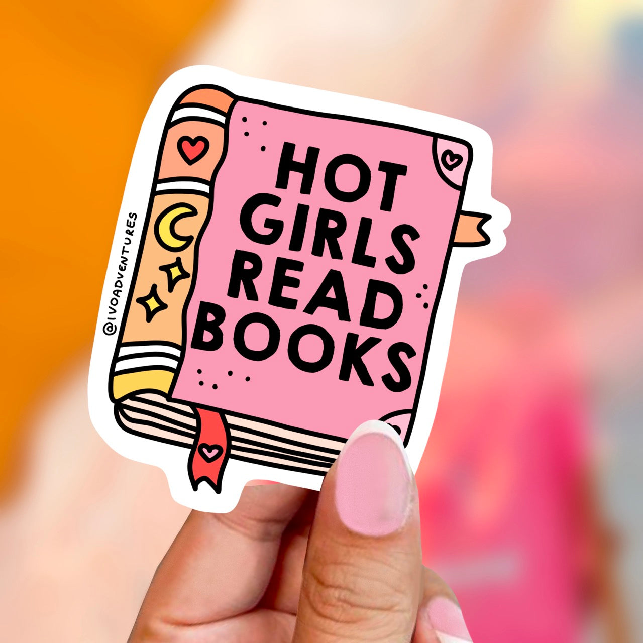Sticker - Girls read books