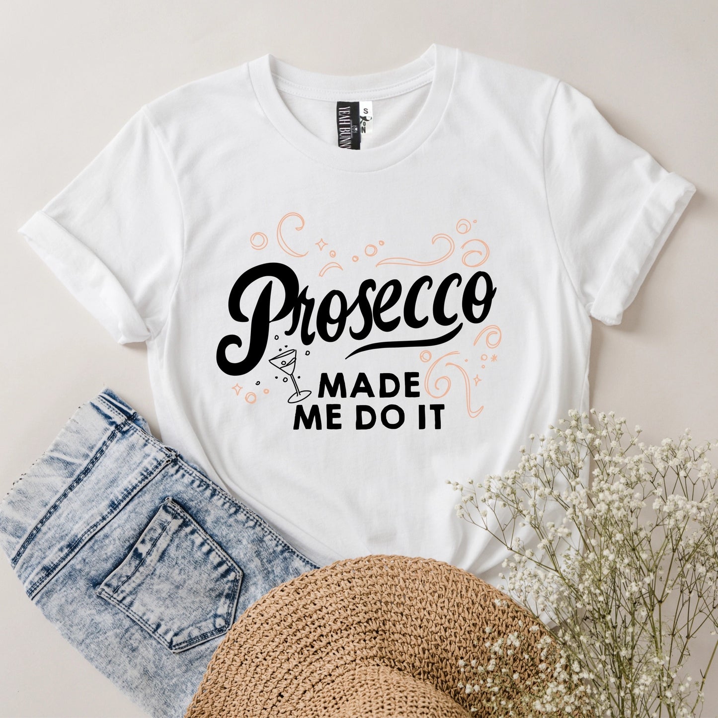 Prosecco Bow T-Shirt Made Me Do It