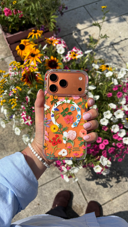 Case - Etui - Flower Power - iPhone 17 / 17 Pro / 17 Pro Max - MagSafe - przezroczyste