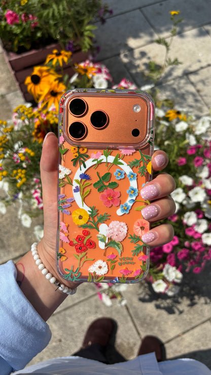 Case - Etui - Flower Power - iPhone 17 / 17 Pro / 17 Pro Max - MagSafe - przezroczyste