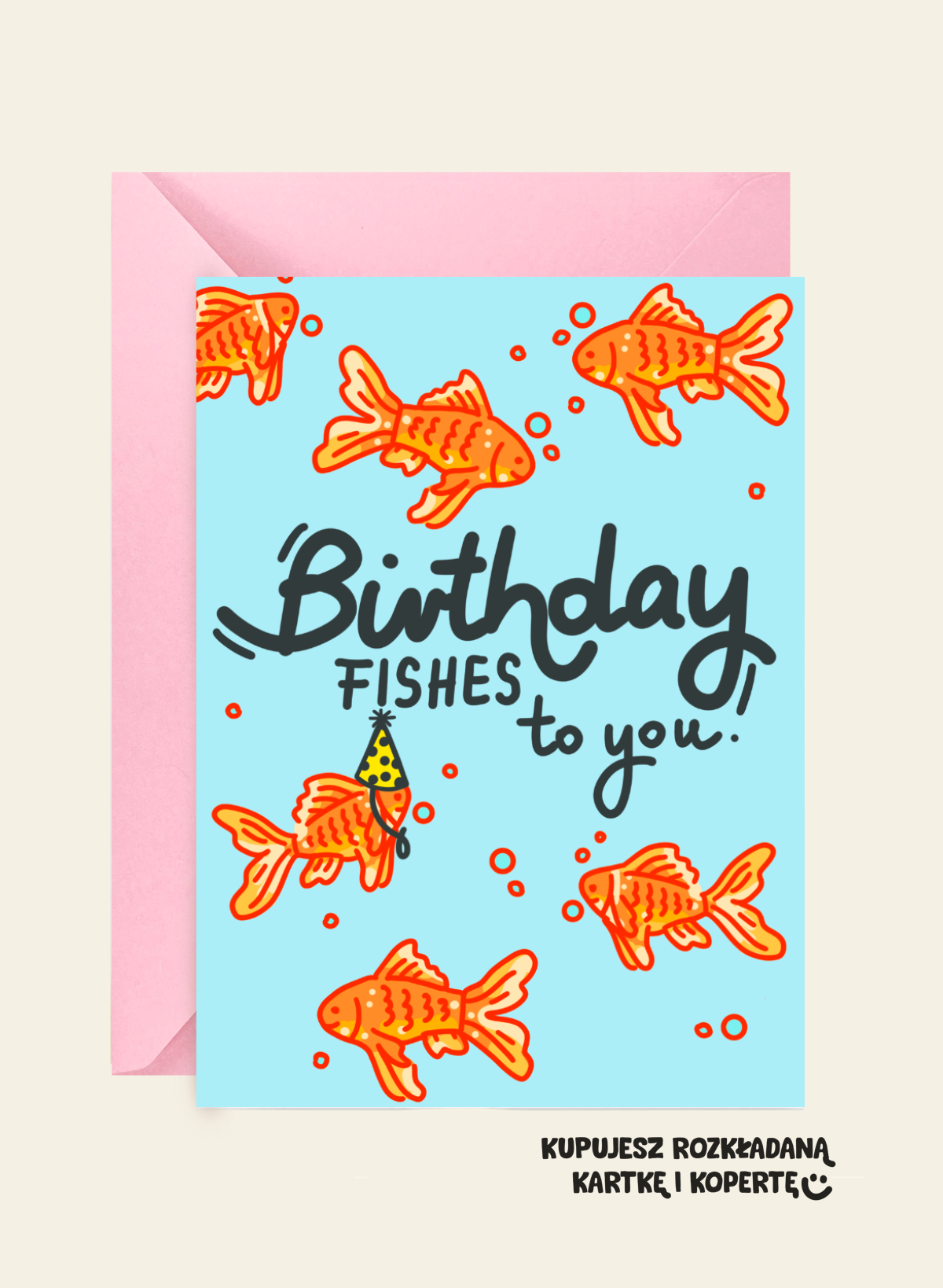 Kartka Urodzinowa - Złote rybki - Birthday Fishes To You