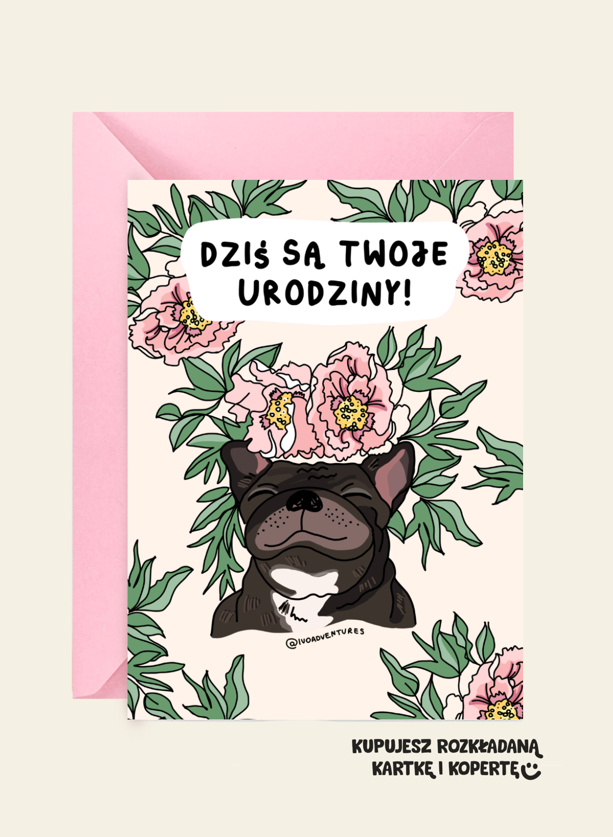 Kartka Urodzinowa - Dziś są Twoje urodziny - Buldog