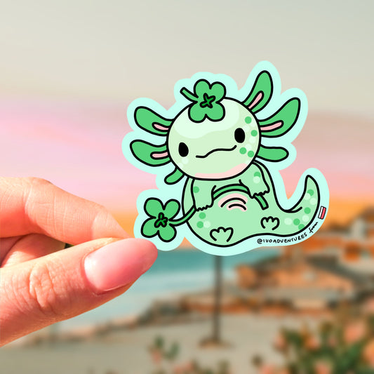 Green Axolotl Sticker