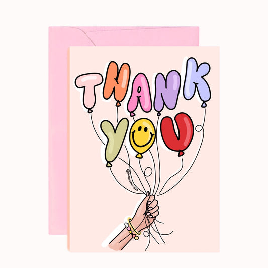 Card - THANK YOU balloons