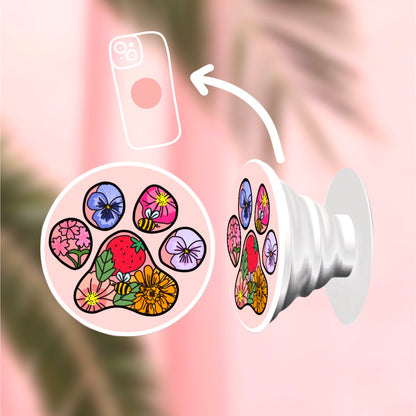 Phone Socket - Flowery Dog Paw