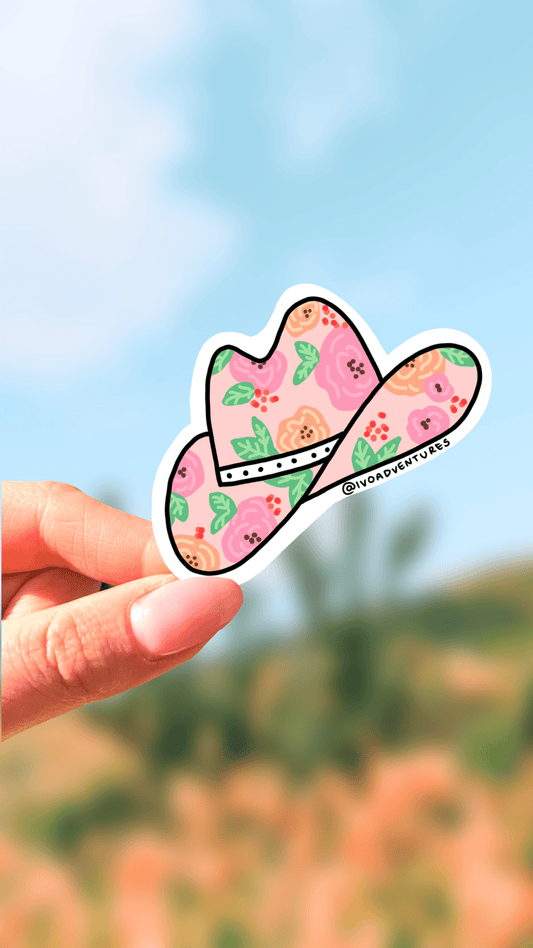 Sticker - Hat with flowers