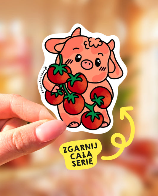 Sticker - KAWAII cow TOMATOES