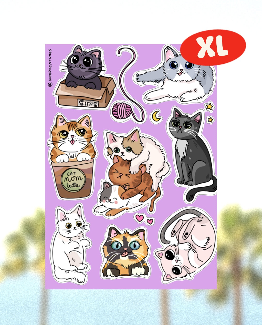 Stickers Sheet Dogs Doggies pink