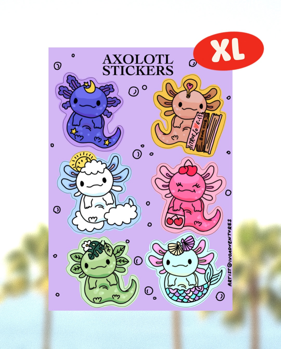 Stickers Sheet Axolotl 🐊
