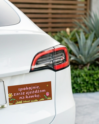 Car sticker - PULLING OVER FOR COFFEE