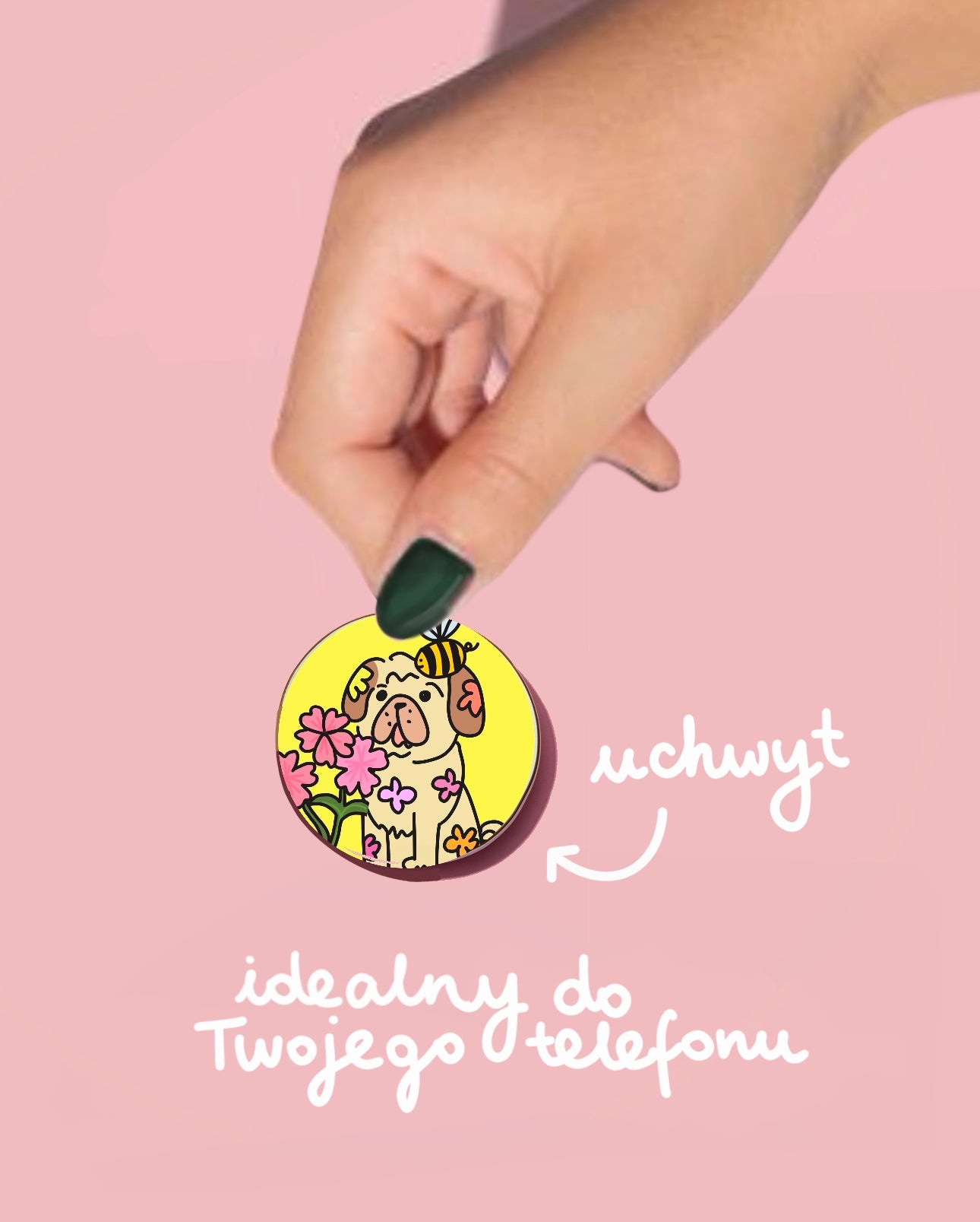 Phone socket - Flowery Pug