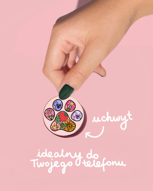 Phone Socket - Flowery Dog Paw