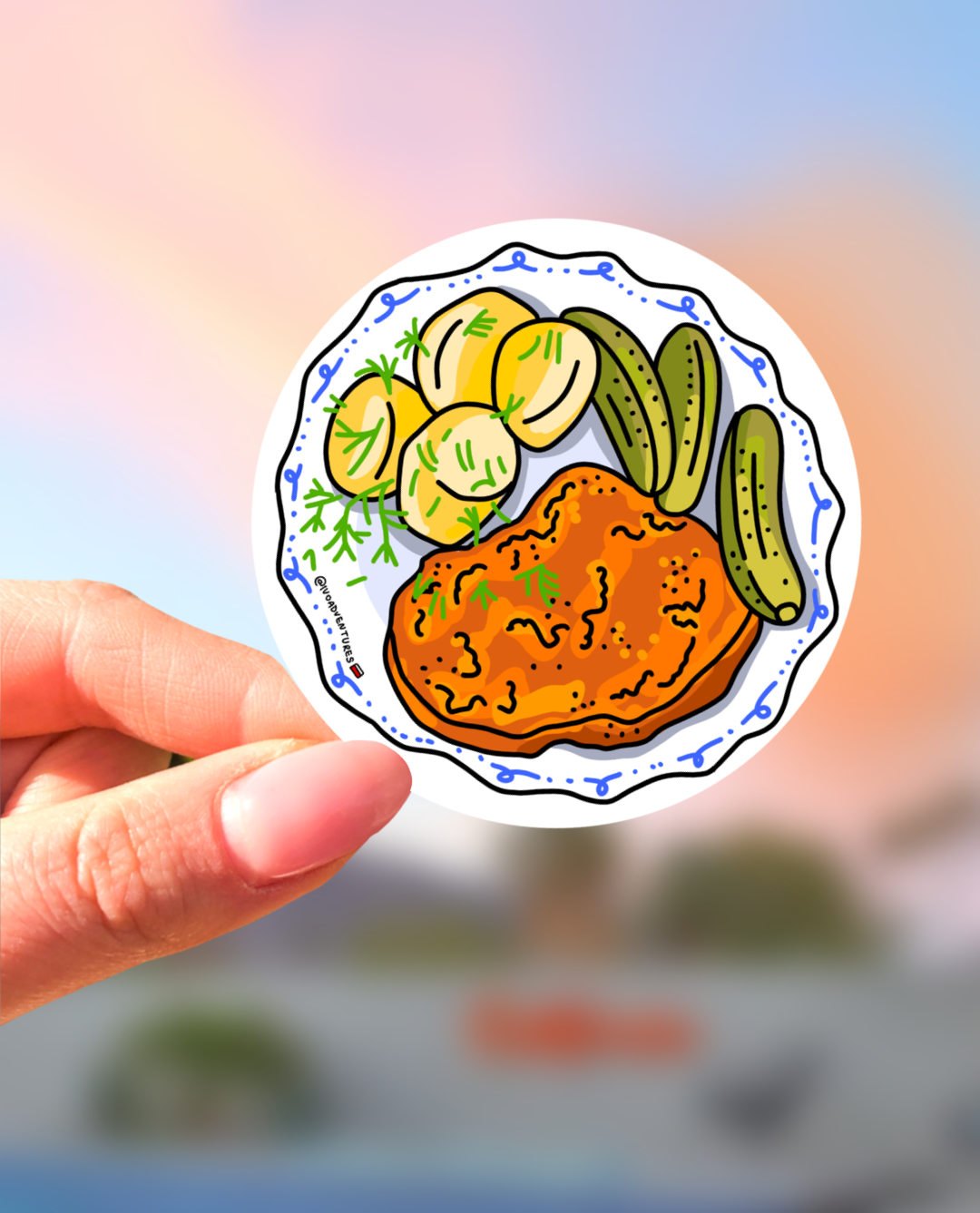 Sticker - Pork Cutlet Dinner