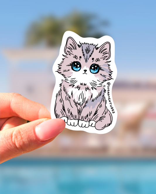 Naklejka - Kotek kawaii