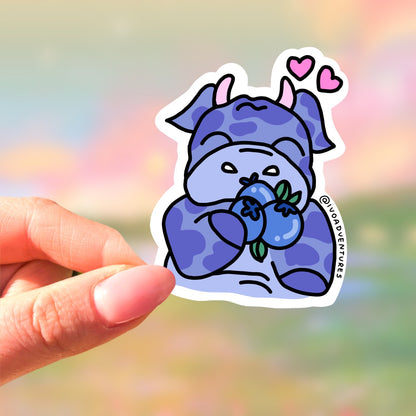 Blueberry Cow Sticker